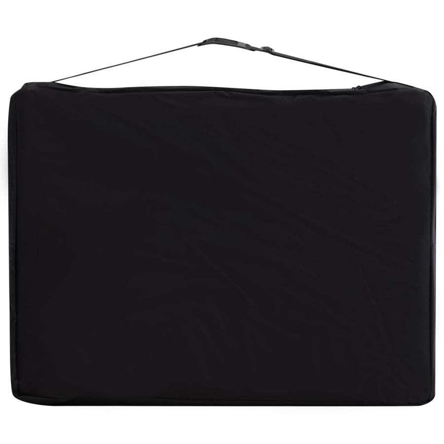 Massagetafel Inklapbaar 2 Zones Aluminium Zwart en wit