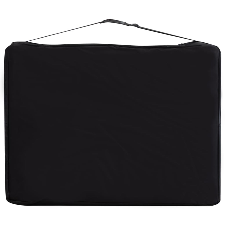 Massagetafel Inklapbaar 4 Zones Aluminium Zwart en roze