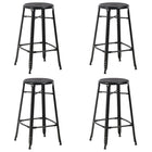 Barkrukken 4 st staal 71 cm zwart