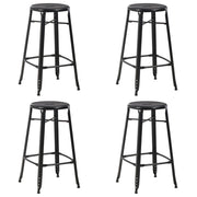 Barkrukken 4 st staal 71 cm zwart