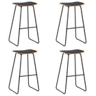 Bar stools 4 pcs artificial leather black