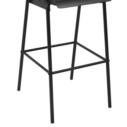 Barstoelen Massief Multiplex Staal 6 Zwart