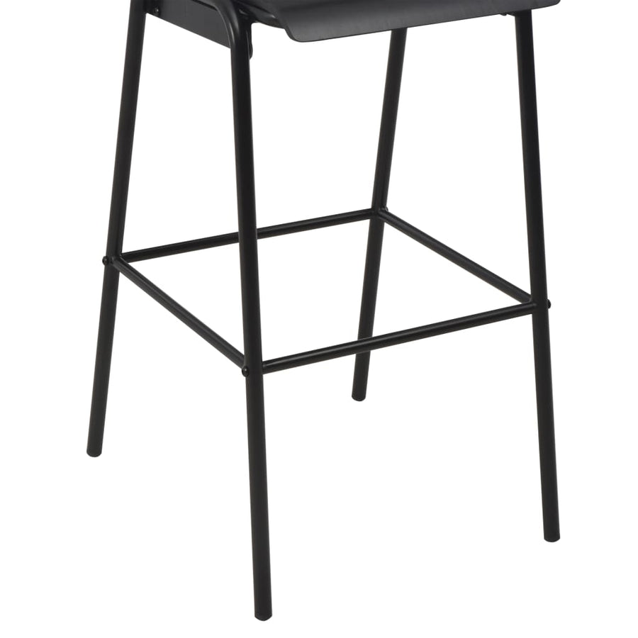Barstoelen Massief Multiplex Staal 6 Zwart