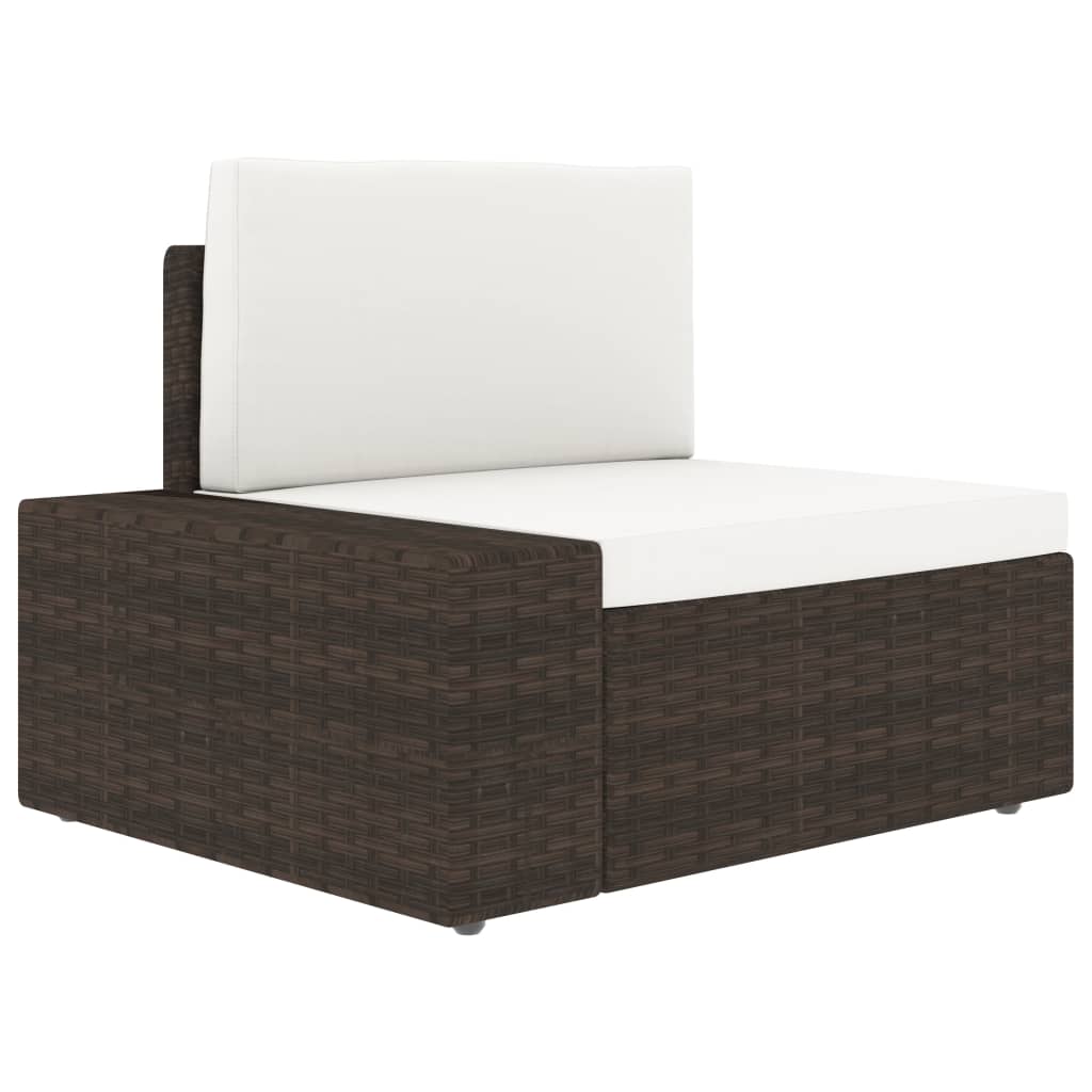 4-delige Loungeset poly rattan bruin