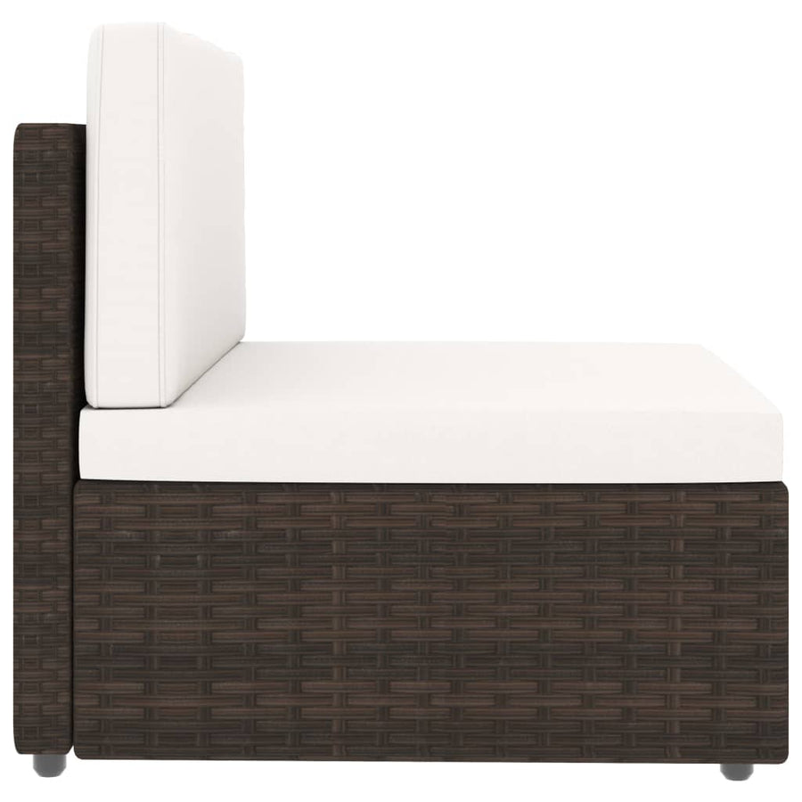 4-delige Loungeset poly rattan bruin