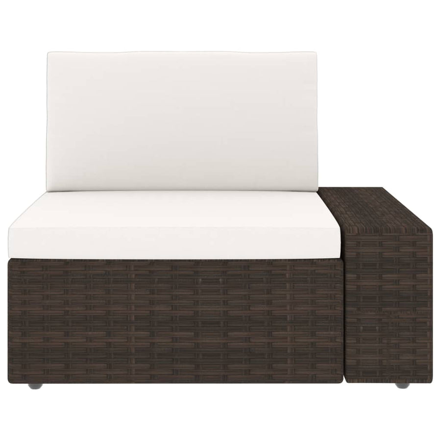 4-delige Loungeset poly rattan bruin