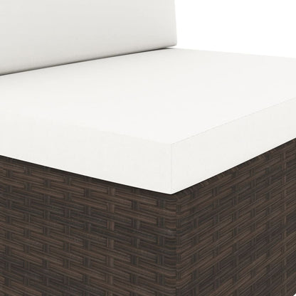 7-delige Loungeset poly rattan bruin