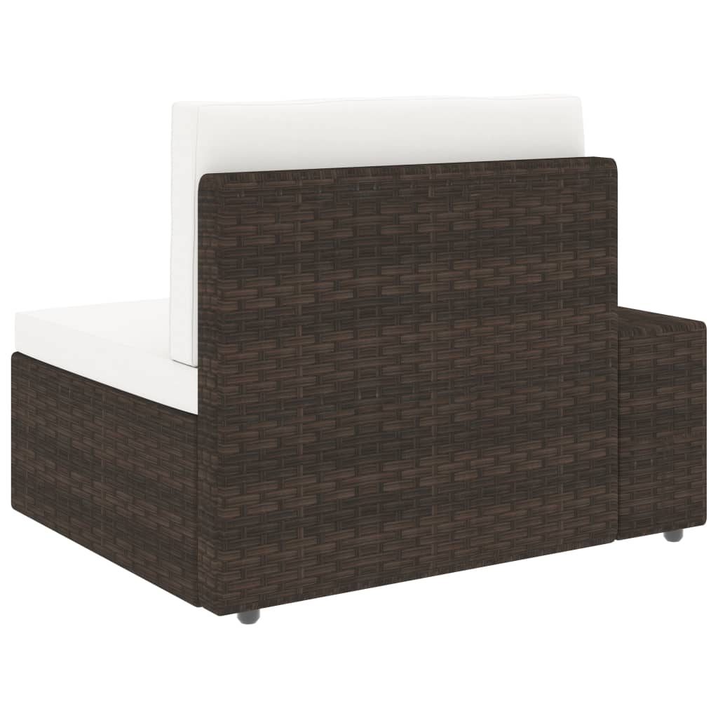 10-delige Loungeset poly rattan bruin
