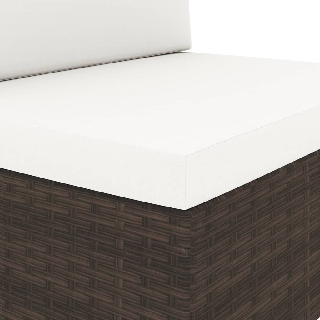 10-delige Loungeset poly rattan bruin