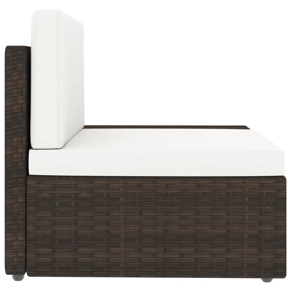 10-delige Loungeset poly rattan bruin