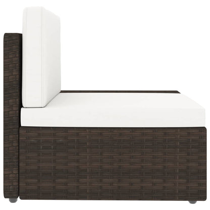 10-delige Loungeset poly rattan bruin