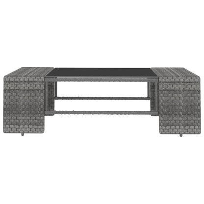 8-delige Loungeset poly rattan grijs