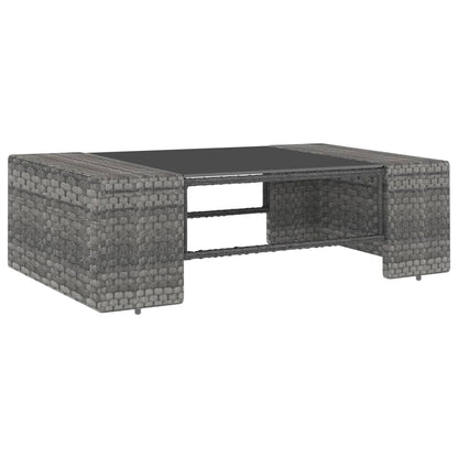 10-delige Loungeset poly rattan grijs