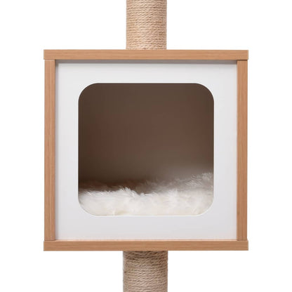 Kattenkrabpaal Met Sisal Krabmat 123 Cm Wit