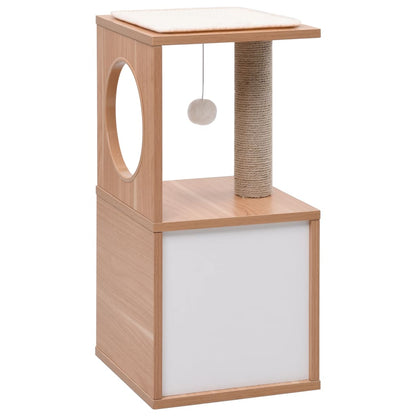 Kattenkrabpaal Met Sisal Krabmat 60 Cm Wit
