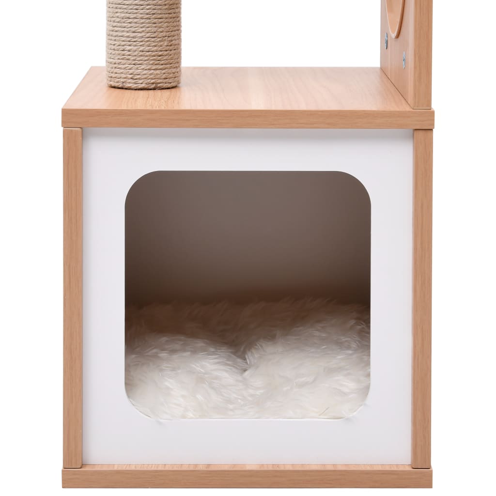 Kattenkrabpaal Met Sisal Krabmat 60 Cm Wit