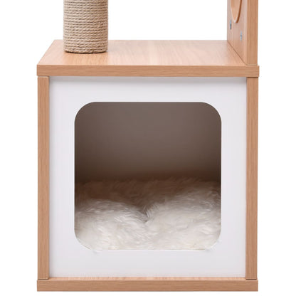 Kattenkrabpaal Met Sisal Krabmat 60 Cm Wit
