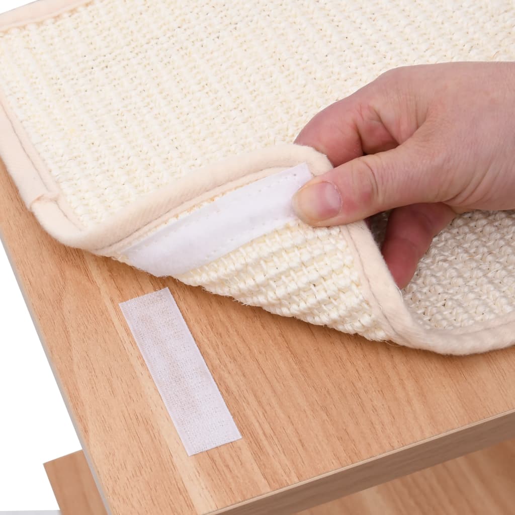 Kattenkrabpaal Met Sisal Krabmat 60 Cm Wit
