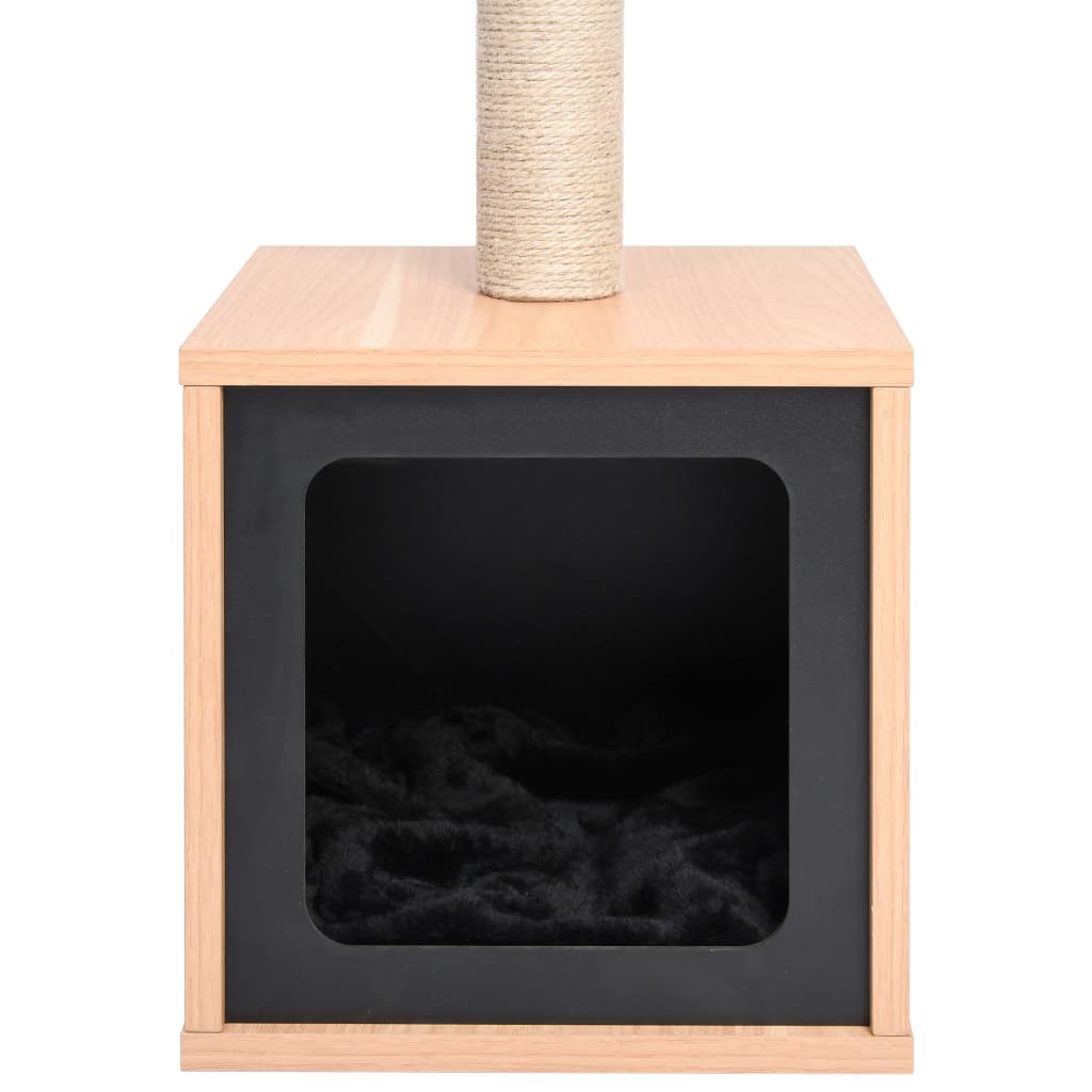 Kattenkrabpaal Met Sisal Krabmat 62 Cm Zwart