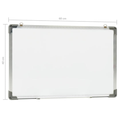 Whiteboard Magnetisch Staal Wit 60 x 40 cm