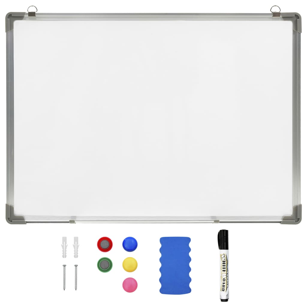 Whiteboard Magnetisch Staal Wit 90 x 60 cm