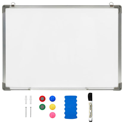 Whiteboard Magnetisch Staal Wit 90 x 60 cm