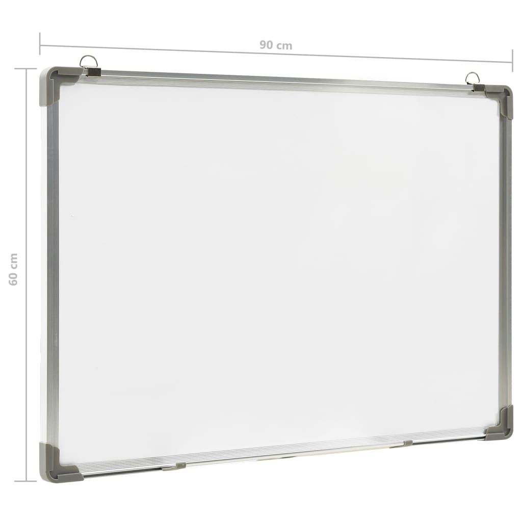 Whiteboard Magnetisch Staal Wit 90 x 60 cm