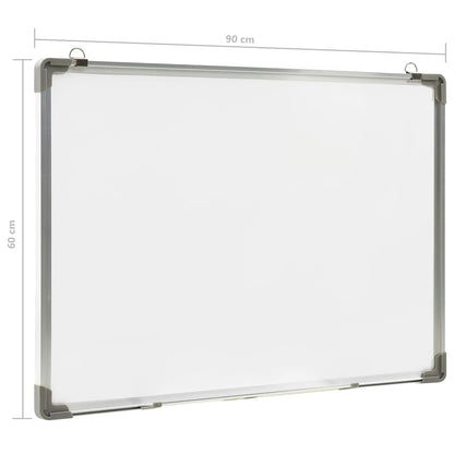 Whiteboard Magnetisch Staal Wit 90 x 60 cm