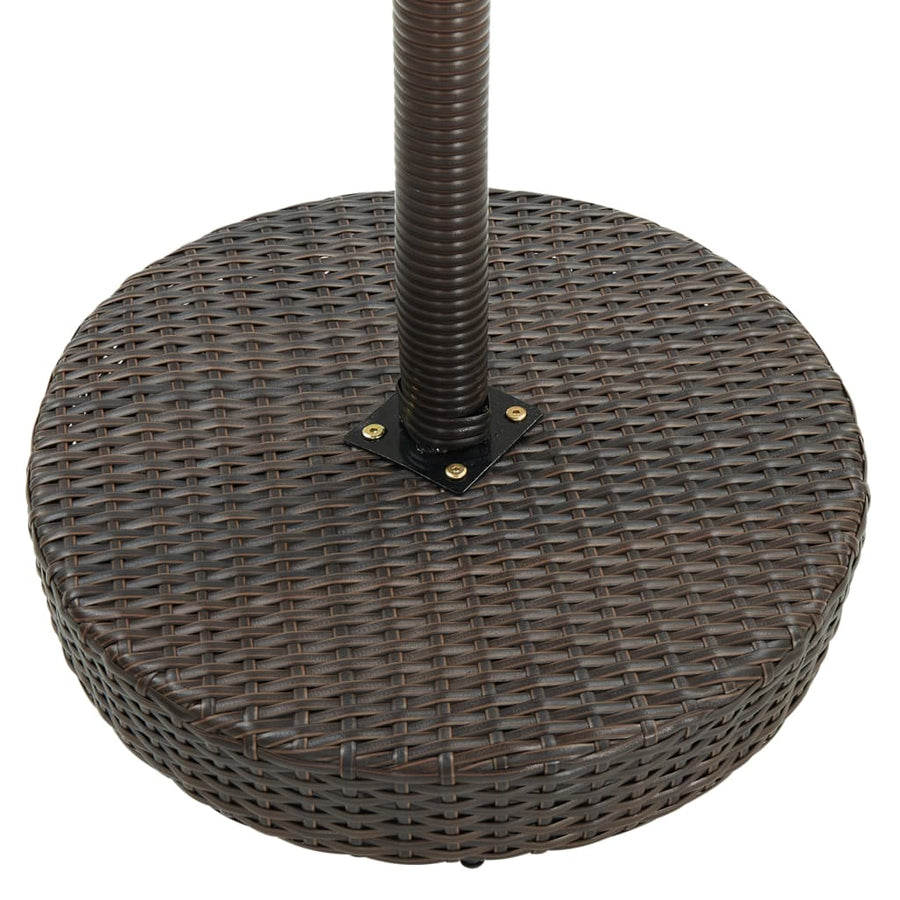 Tuintafel 60,5X06 Cm Poly Rattan 60.5 x 106 cm Bruin
