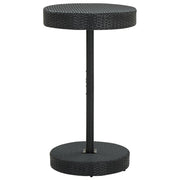 Tuintafel 106x60.5 cm poly rattan zwart