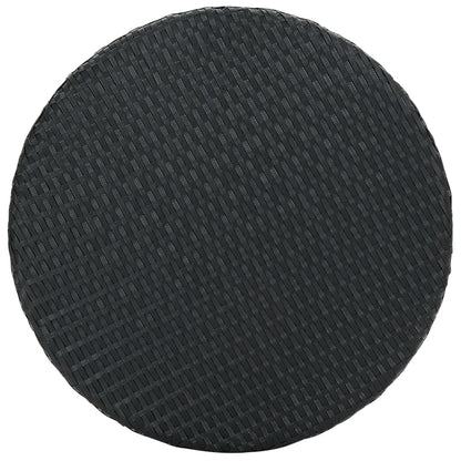 Tuintafel 60,5X106 Cm Poly Rattan Zwart 60.5 x 106 cm