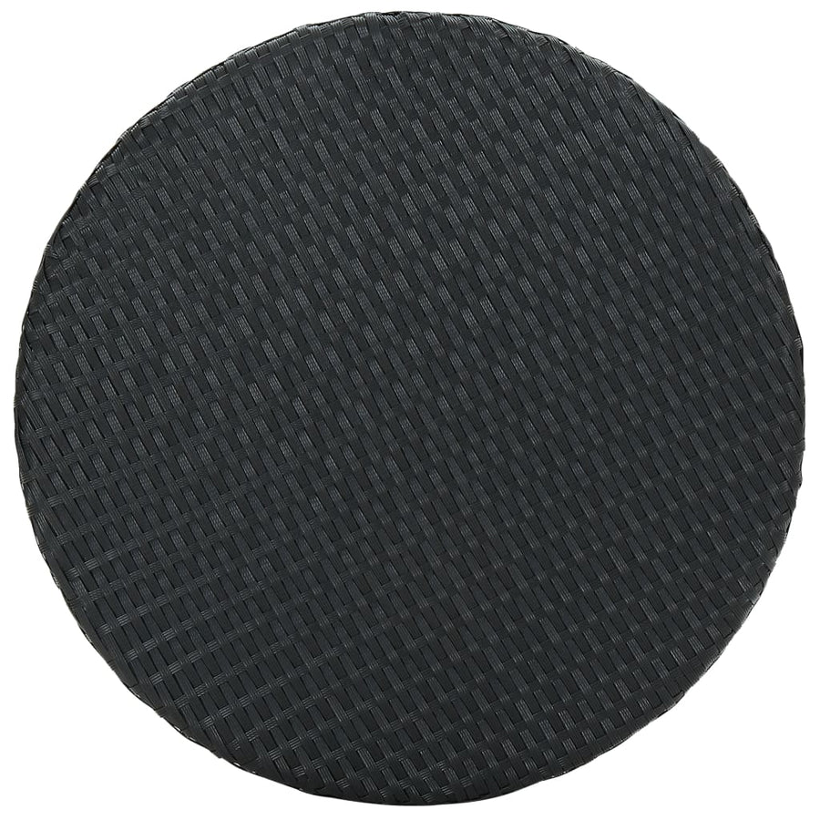 Tuintafel 60,5X106 Cm Poly Rattan Zwart 60.5 x 106 cm