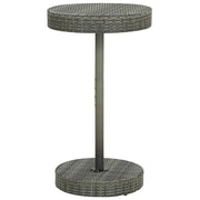 Tuintafel 106x60,5 cm poly rattan grijs