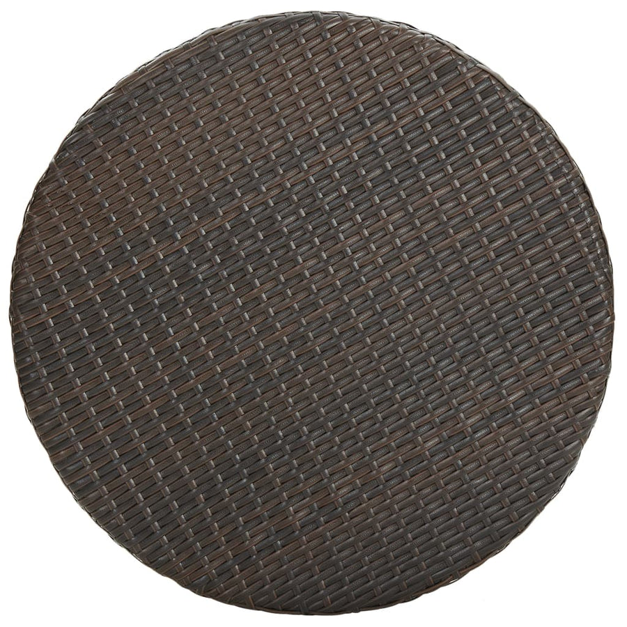 Tuintafel 75,5X06 Cm Poly Rattan 75.5 x 106 cm Bruin