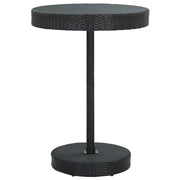 Tuintafel 106x75.5 cm poly rattan zwart