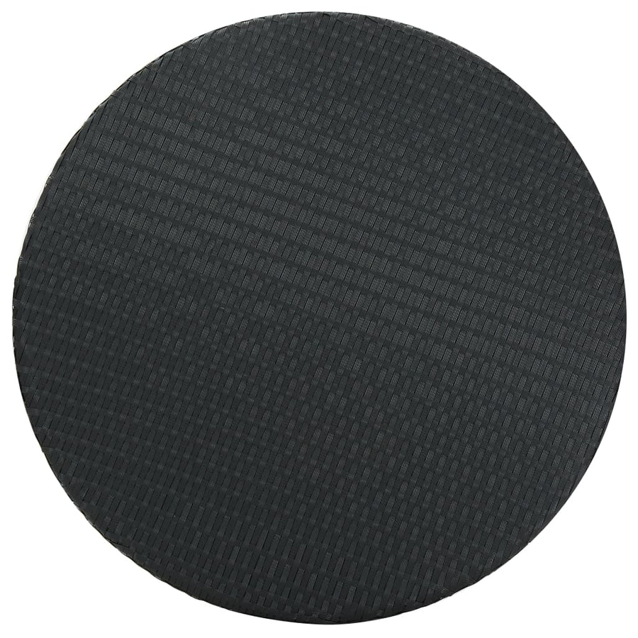 Tuintafel 75,5X06 Cm Poly Rattan 75.5 x 106 cm Zwart