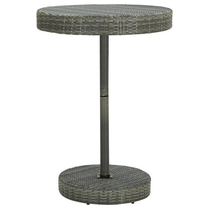 Tuintafel 75,5X06 Cm Poly Rattan 75.5 x 106 cm Grijs