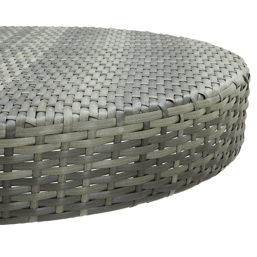 Tuintafel 75,5X06 Cm Poly Rattan 75.5 x 106 cm Grijs