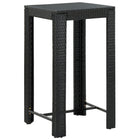 Tuinbartafel 60.5x60.5x110.5 cm zwart poly rattan