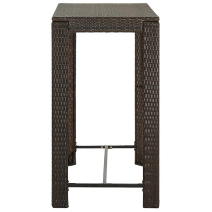 Tuinbartafel 00X60,5X0,5 Cm Poly Rattan 100 x 60.5 x 110.5 cm Bruin