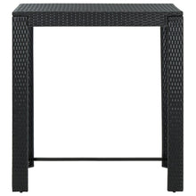 Tuinbartafel 00X60,5X0,5 Cm Poly Rattan 100 x 60.5 x 110.5 cm Zwart