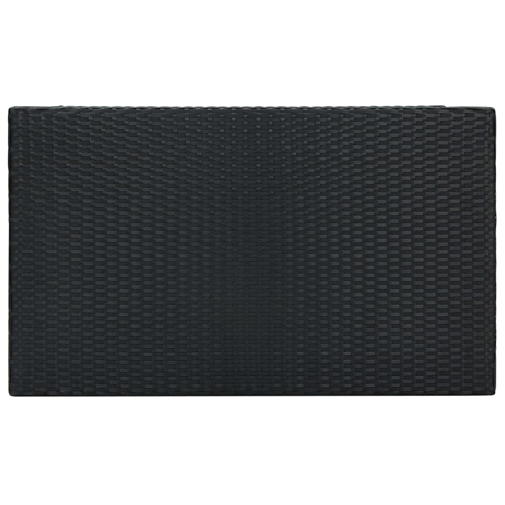 Tuinbartafel 00X60,5X0,5 Cm Poly Rattan 100 x 60.5 x 110.5 cm Zwart