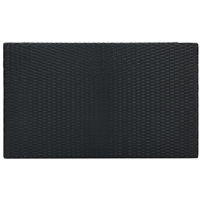 Tuinbartafel 00X60,5X0,5 Cm Poly Rattan 100 x 60.5 x 110.5 cm Zwart
