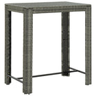 Garden Bar Table 100x60.5x110.5 cm Poly Rattan Grey