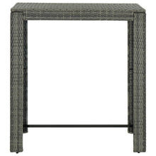Tuinbartafel 00X60,5X0,5 Cm Poly Rattan 100 x 60.5 x 110.5 cm Grijs