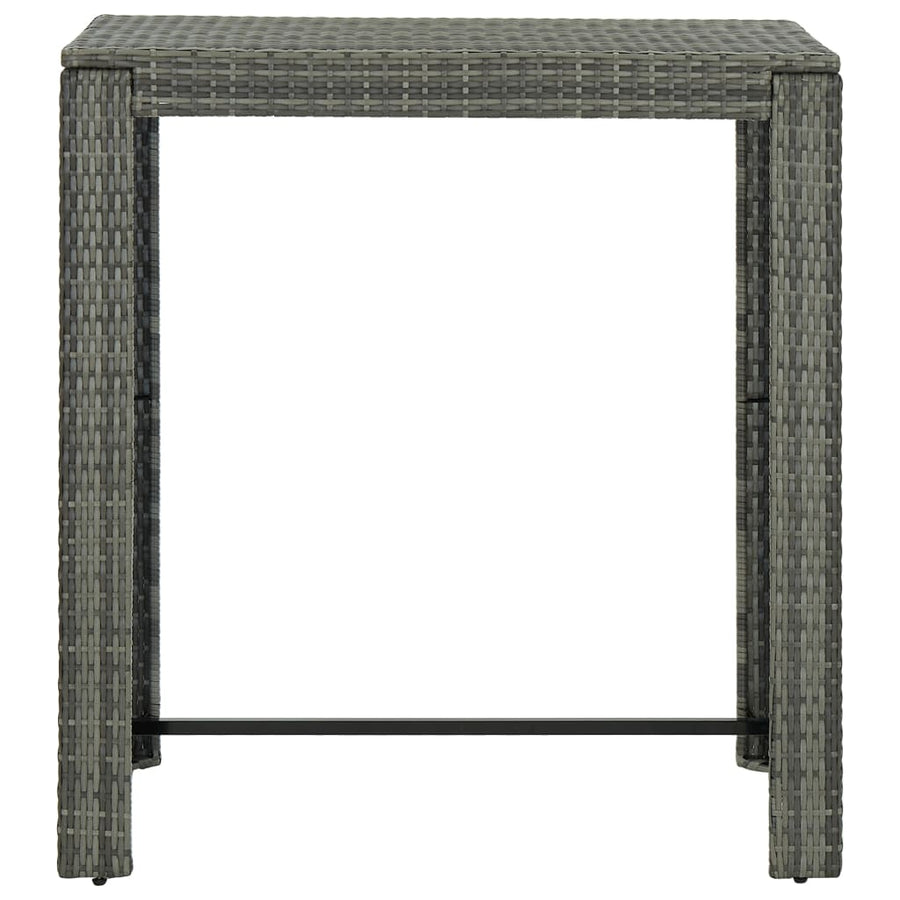 Tuinbartafel 00X60,5X0,5 Cm Poly Rattan 100 x 60.5 x 110.5 cm Grijs