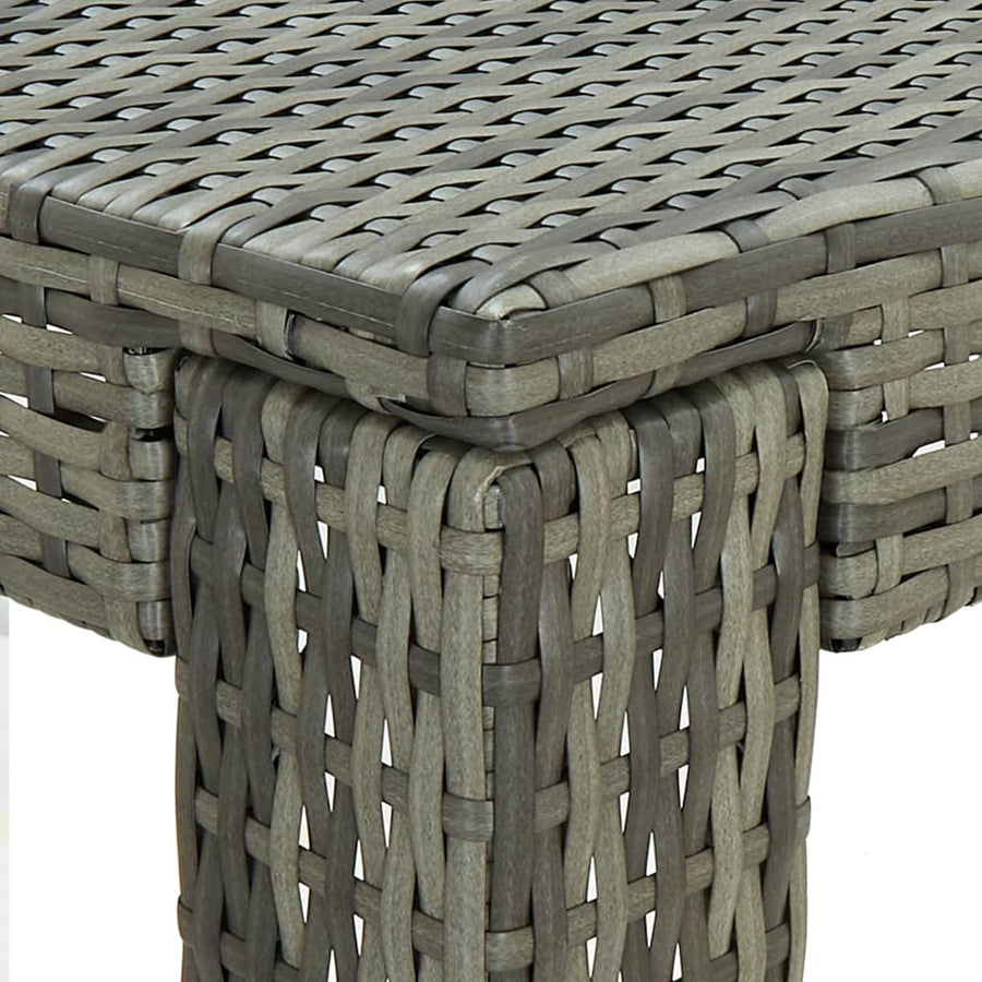 Tuinbartafel 00X60,5X0,5 Cm Poly Rattan 100 x 60.5 x 110.5 cm Grijs
