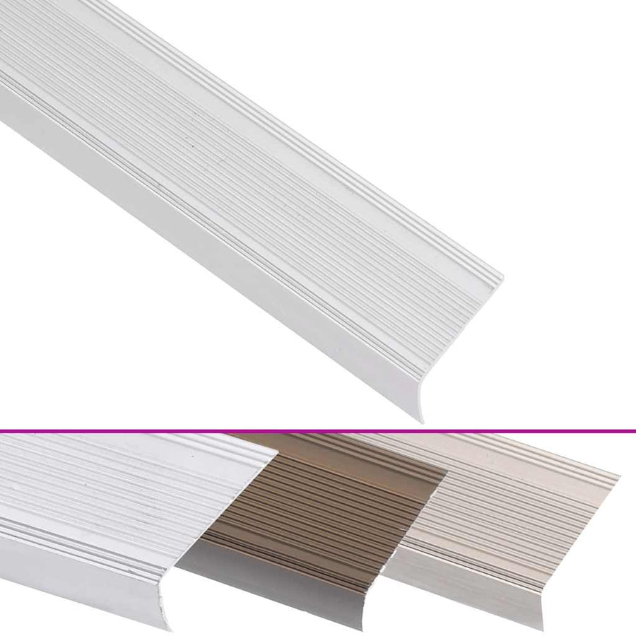Trapneuzen L-vormig 15 st 90 cm aluminium zilverkleurig