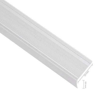 Trapneuzen L-vormig 15 st 90 cm aluminium zilverkleurig
