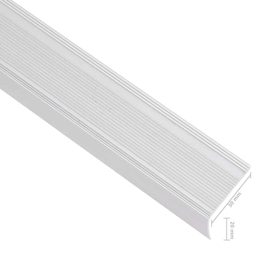 Trapneuzen L-vormig 15 st 90 cm aluminium zilverkleurig